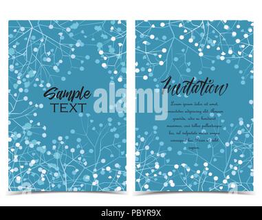 Illustrazione Vettoriale romantico sfondo floreale. Set di cartoline di auguri Illustrazione Vettoriale