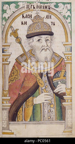 302 Ivan IV di Russia da Titulyarnik (XVII C., GIM) Foto Stock