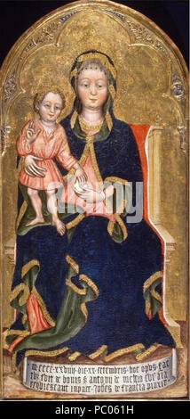 246 Giovanni di Francia, originariamente Jean Charlier, la Madonna e il Bambino, 1429, 104x51cm, Museo Nazionale di Palazzo Venezia a Roma Foto Stock