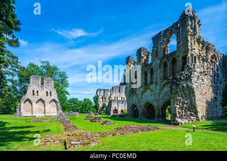 Wenlock Priory, Much Wenlock, Shropshire, Inghilterra, Regno Unito, Europa. Foto Stock