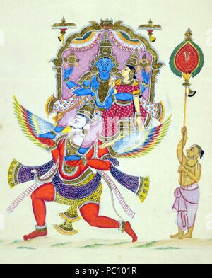 357 Lakshmi Vishnu Foto Stock