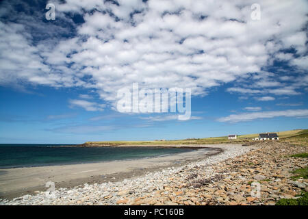 Vista della spiaggia vicino a Kirkwall, Orkney Islands, Scozia Foto Stock