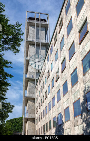 La torre dell orologio su Aarhus City Hall, Aarhus, Danimarca, Foto Stock