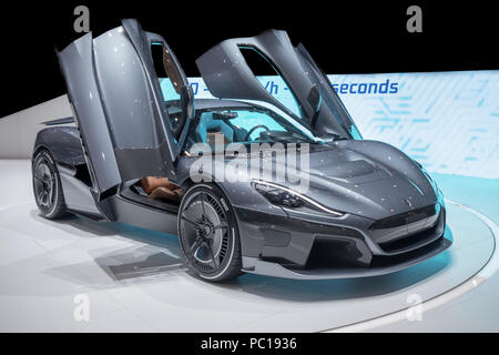 Rimac Concept due Hypercar - Geneva International Motor Show 2018, Ginevra, Svizzera Foto Stock