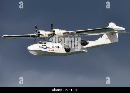 Costruttiva PBY-5A Catalina Flying Boat G-PBYA, un ex cacciatore sottomarino durante il WW2 per il Royal Canadian Air Force. Foto Stock