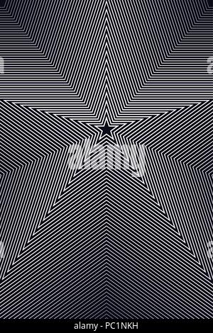 Music poster con stelle, geometrica, banner, linee a stella, abstract musica elettronica sfondo, vettore modello di copertura, brochure Illustrazione Vettoriale
