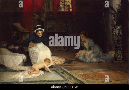 5 Albert Edelfelt - Lastentarha (1885) Foto Stock