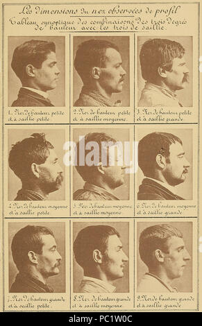 14 Bertillon - Identificazione anthropométrique (1893) 291 Foto Stock