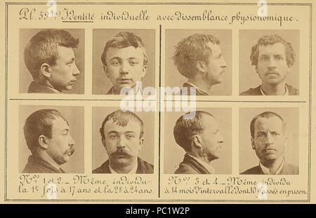 14 Bertillon - Identificazione anthropométrique (1893) 337 Foto Stock