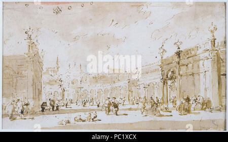 35 Francesco Guardi - Piazza San Marco - Foto Stock