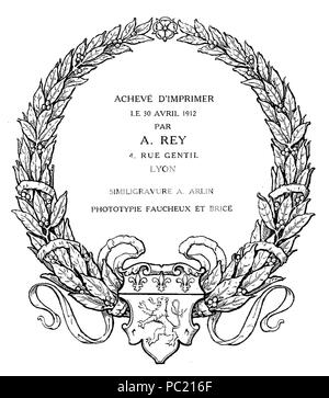 380 Lucien Bégule - L'Abbaye de Fontenay et l'architecture cistercienne pagina 133 - Grafico 1 Foto Stock