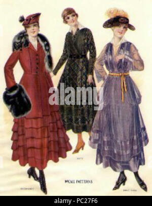 409 McCalls Rivista stampa moda c 1916 Foto Stock