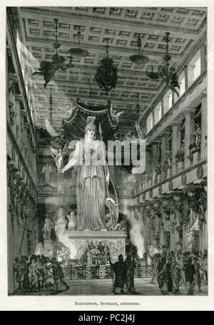 469 Partenone, interno, ripristinato - Mahaffy John Pentland - 1890 Foto Stock