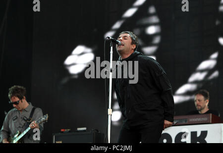 Liam Gallagher in primo piano a Finsbury Park con il supporto dalla Wolf Alice e Richard Ashcroft con: Liam Gallagher dove: Londra, Regno Unito quando: 29 giu 2018 Credit: WENN.com Foto Stock