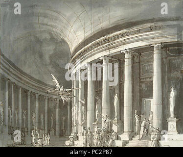 484 Pietro Gonzaga (1751-1831). Scenografia con rotonda Foto Stock