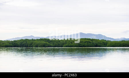 Panorama sul lago di Trinidad e Tobago, Sud America Foto Stock