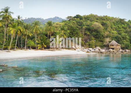 Asian Sunset beach paradise in Thailandia Foto Stock