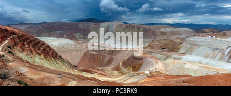 Ricchi giacimenti di rame in Morenci Miniera di Rame, Arizona più grande miniera di rame in America del Nord Foto Stock