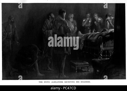 594 i moribondi Alexander riceve i suoi soldati da Andre Castaigne (1898-1899) Foto Stock