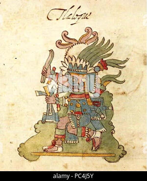 609 Tlaloc, Codex Rios, p.20R Foto Stock