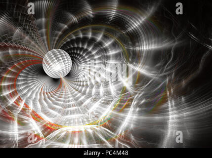 Abstract schemi frattali e forme, rendering 3D Foto Stock