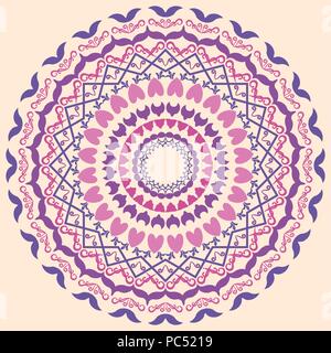 Colorate ornamento rotondo Illustrazione Vettoriale