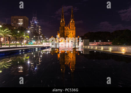 La Cattedrale di St Mary è la cattedrale della Chiesa Cattolica Romana l Arcidiocesi di Sydney Australia: 01/04/2018 Foto Stock