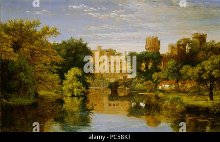 Jasper Francis Cropsey, il Castello di Warwick, Inghilterra, americano, 1823 - 1900, 1857, olio su tela, dono del sig. e della sig.ra Norman Hirschl, in onore del cinquantesimo anniversario della Galleria Nazionale di Arte 642 Warwick Castle, Inghilterra G-002465-20120913 Foto Stock
