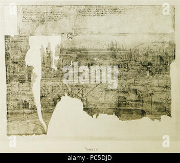 665 Άποψη τμήματος της Βοσπόριας Άκρας με το ανάκτορο του Τοπκαπί 2 - Lorck Melchior - 1559 Foto Stock