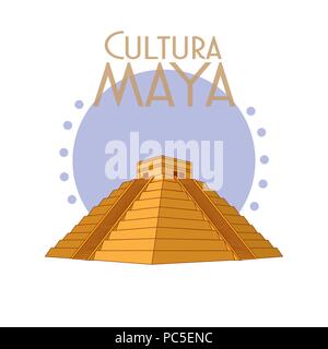 Cultura Maya cartolina Illustrazione Vettoriale