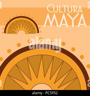 Cultura Maya cartolina Illustrazione Vettoriale