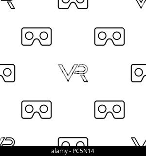 Modello senza cuciture con logo VR Foto Stock