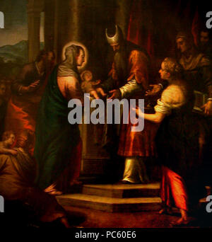 21 Darbingung im Tempel Alessandro Maganza Foto Stock