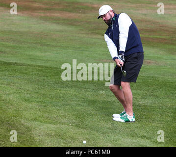 Celeb Cup Golf stelle della TV, musica e sport competere nel 2018 Celebrity Cup presso il Celtic Manor Resort Golf in Newport offre: Brian McFadden dove: Newport, Regno Unito quando: 30 giu 2018 Credit: John Rainford/WENN Foto Stock