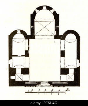 47 Jahrbuch MZK Band 03 - Kirchliche Baukunst in Siebenbürgen - Fig 15 Burgkirche von Michelsberg Foto Stock