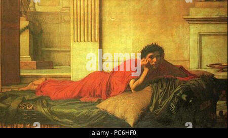 50 John William Waterhouse - il rimorso dell'imperatore Nerone dopo l assassinio di sua madre Foto Stock