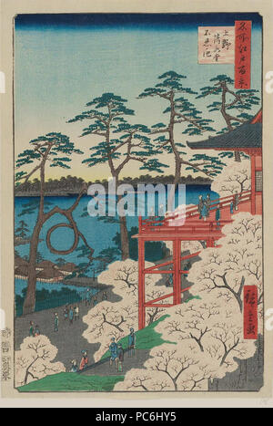 54 Kiyomizu Hall e Shinobazu Pond a Ueno, dalla serie di un centinaio di famose vedute di Edo, MFAB 11.26340 Foto Stock