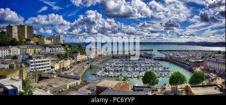 GB - DEVONSHIRE: vista panoramica del porto di Torquay e città )immagine HDR) Foto Stock