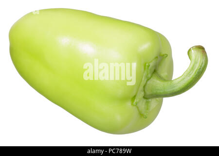 Verde pallido il peperone (Capsicum annuum) intero pod Foto Stock