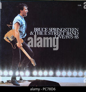 Bruce Springsteen e la E Street Band - Live 1975 - 85 - Vintage vinile copertina album Foto Stock