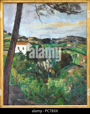 Paysage au toit rouge , ou le pin à l'Estaque Huile sur toile 1875-1876 Paul Cézanne (1839-1906) Musée de l'Orangerie 363 Le pin à l'Estaque (P. Cézanne, il Musée de l'Orangerie) Foto Stock