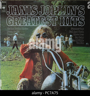 Janis Joplin - Greatest Hits - Vintage vinile copertina album Foto Stock