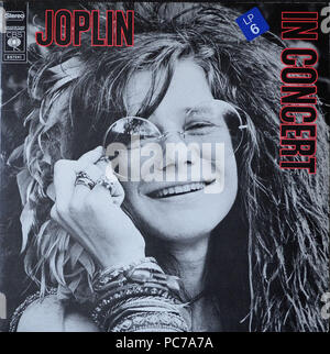 Janis Joplin - in concerto - Vintage vinile copertina album Foto Stock