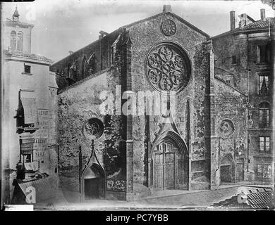 39 Grands Travaux d'urbanisme du Secondo Impero ; place des Cordeliers et église Saint-Bonaventure pendant les travaux Foto Stock