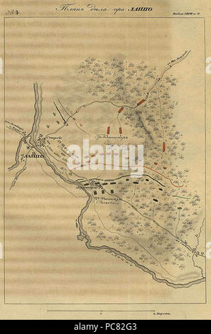 392 mappa della battaglia di Lapua (lingua russa) Foto Stock