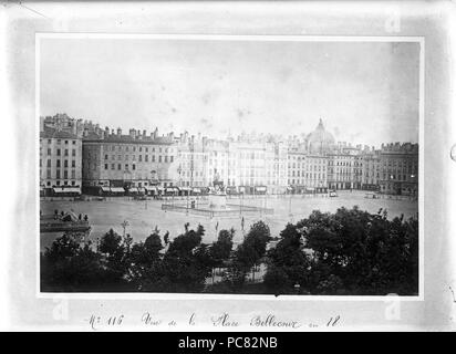 39 Grands Travaux d'urbanisme du Secondo Impero ; place Bellecour avant le debutto des travaux Foto Stock