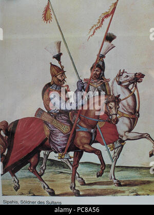 76 battaglia di Vienna.Sipahis Foto Stock