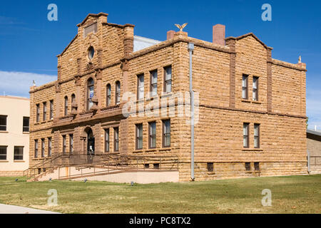 Storico Guadalupe County Courthouse, Santa Rosa New Mexico USA Foto Stock