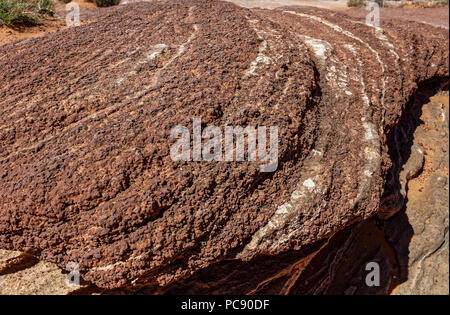 Sferuliti in arenaria a ferro di cavallo Bend, Glen Canyon National Recreation Area, Page Arizona Foto Stock