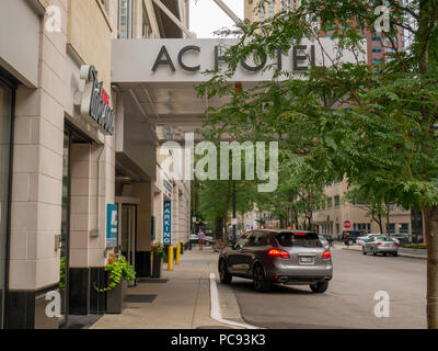 AC Hotel Marriott. Chicago, Illinois. Foto Stock